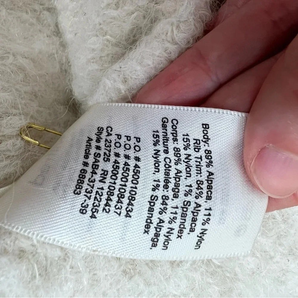 Artizia Wilfred Oversized Alpaca Cardigan Sweater Cream Size XXS - Picture 6 of 8